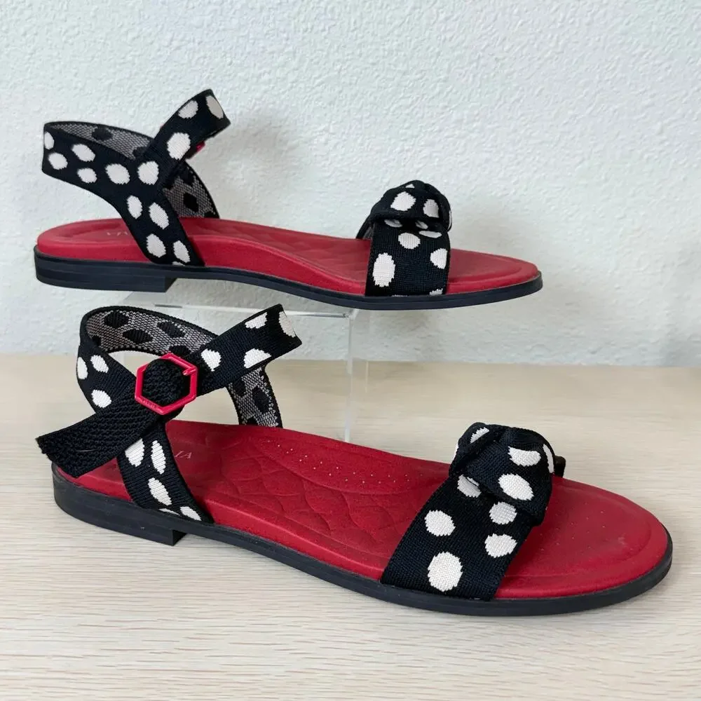 Vivaia Paloma Polka Dot Arch Pro AdaptAll Adjustable Strap Sandals 41.5 Women 10